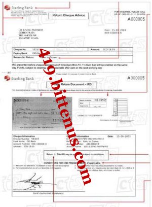 Return Cheque Advice